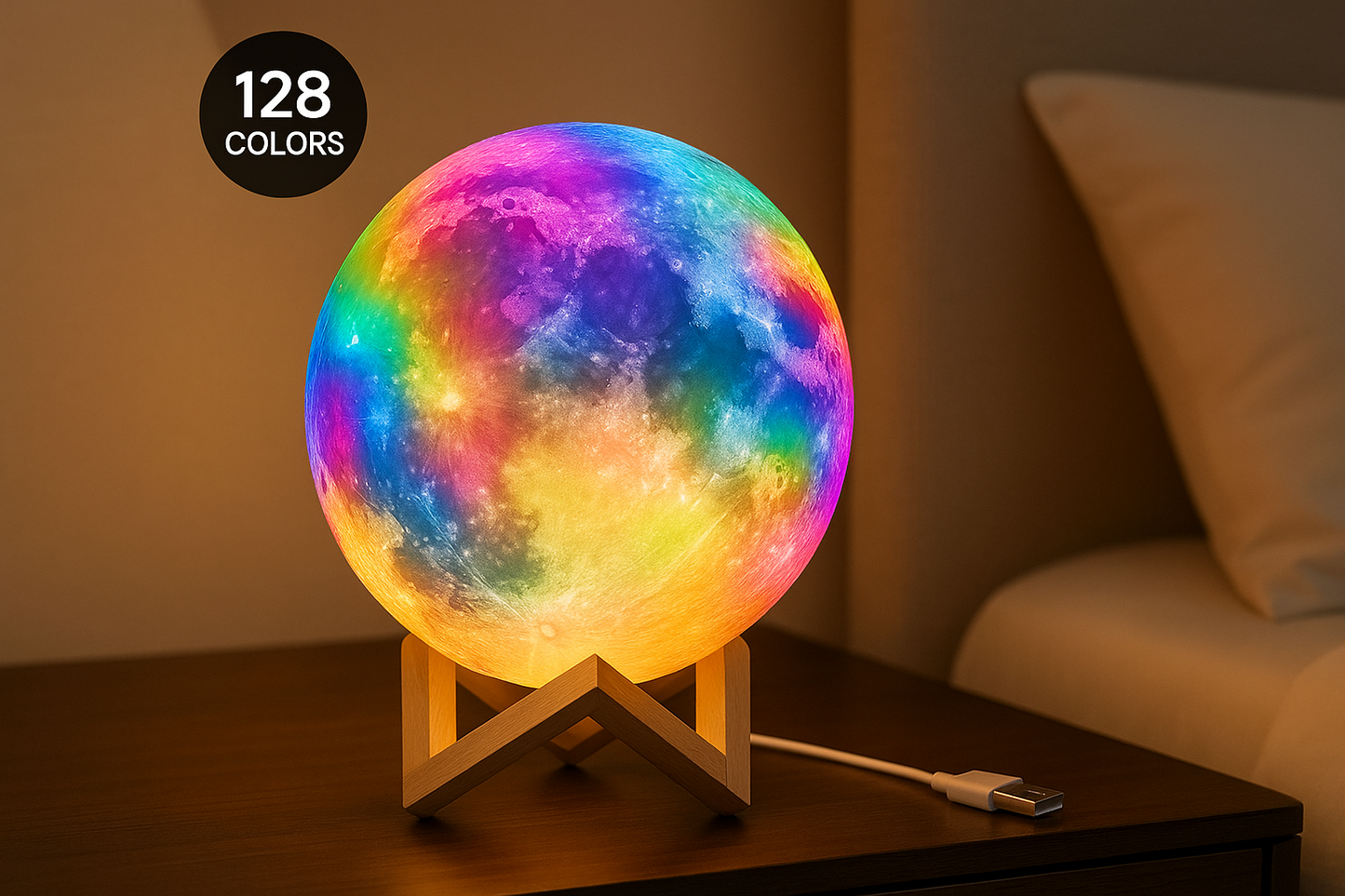Cheng Nuan Mini Moon Lamp with Stand