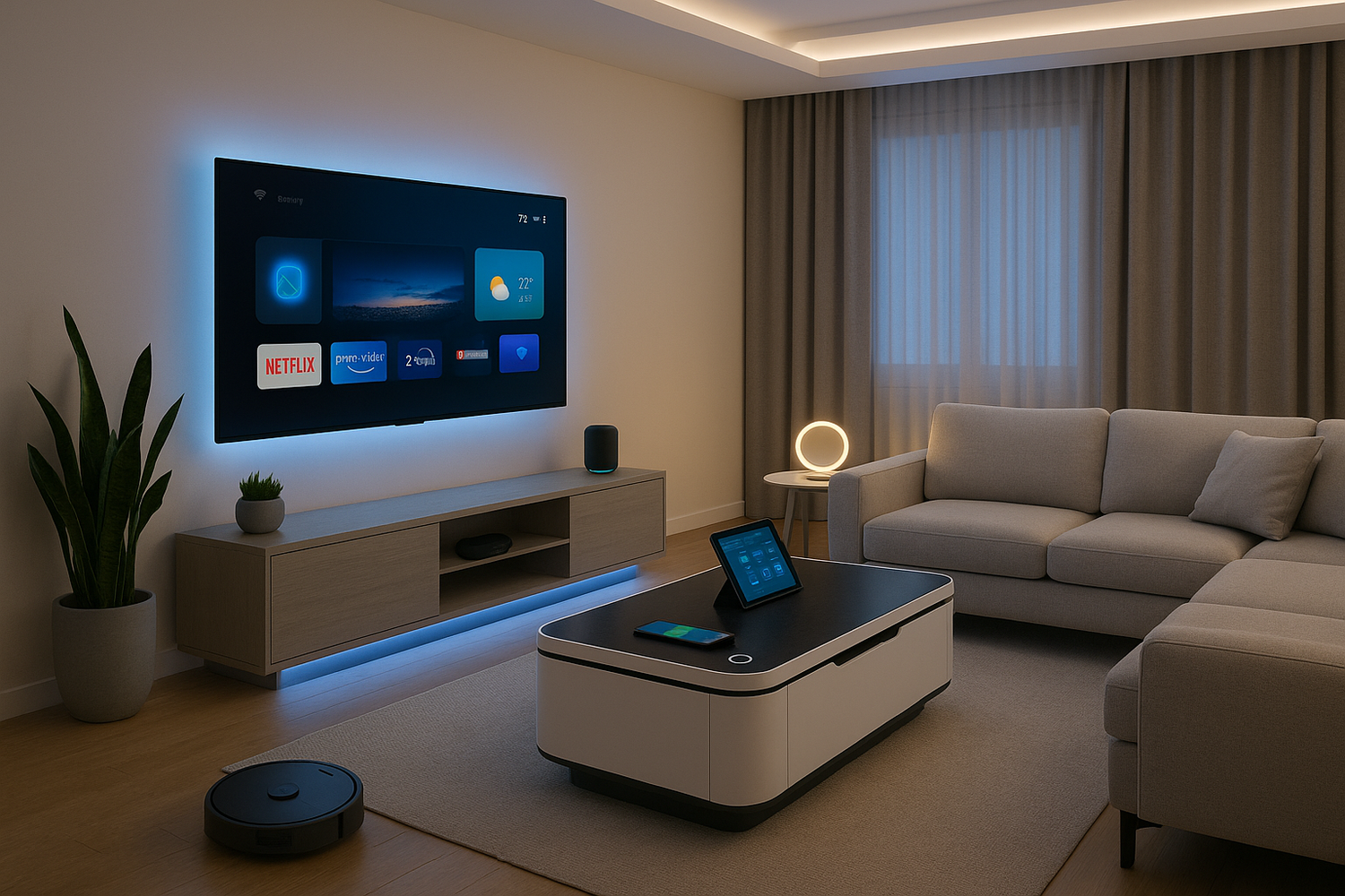Aesthetic Living Room with Cool Gadgets